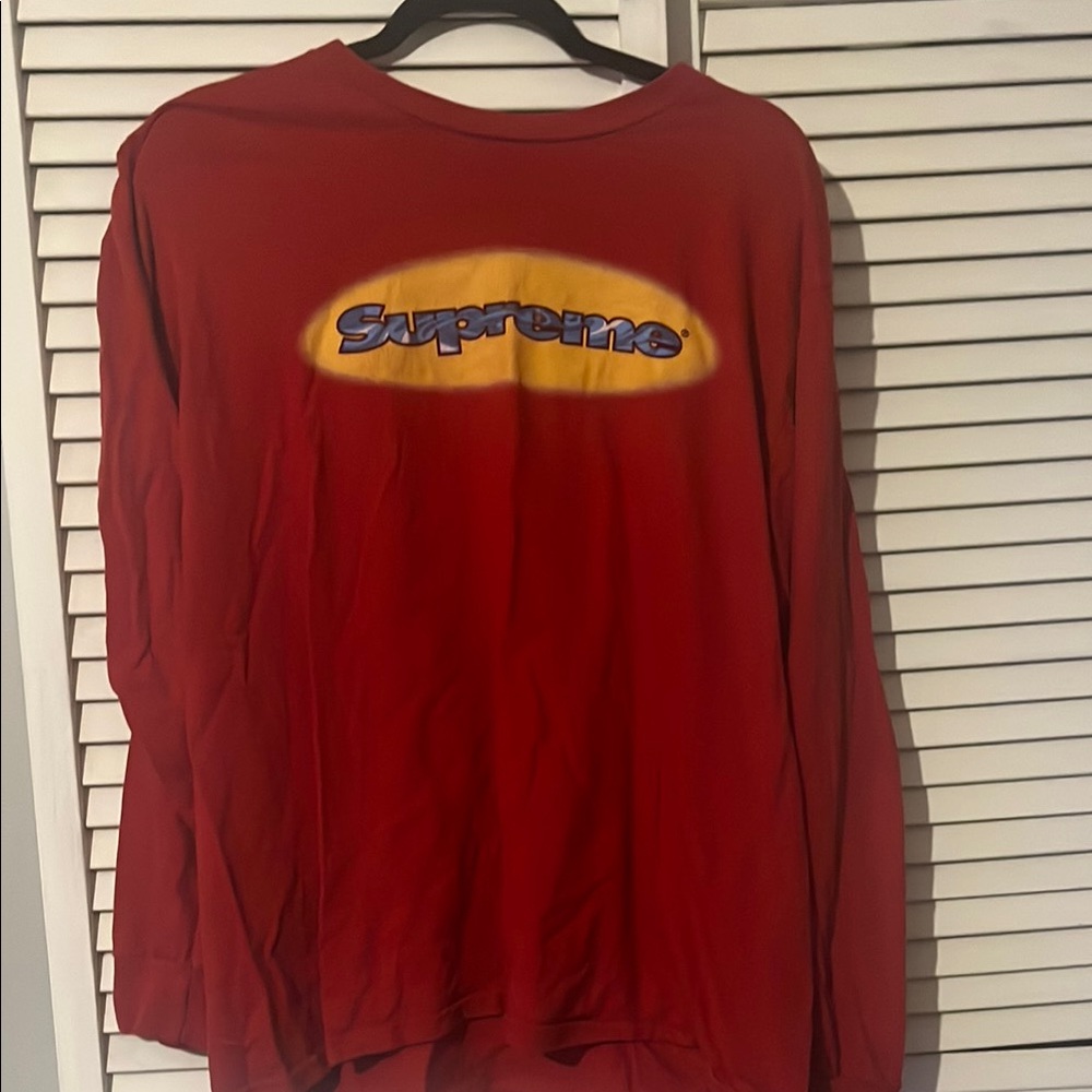 Supreme Red Long Sleeve Tee